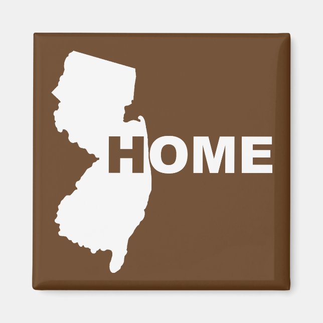 New Jersey Home Away From State Fridge Magnet (Front)