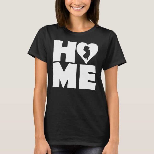 New Jersey Home Heart State Tees T-Shirt (Front)