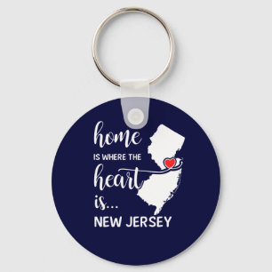 New Jersey home is where the heart is Keychain