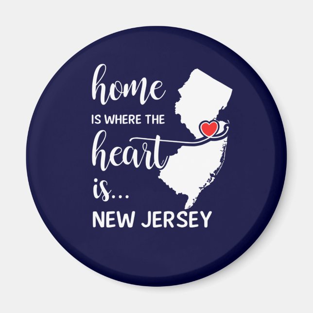 New Jersey home is where the heart is Magnet (Front)