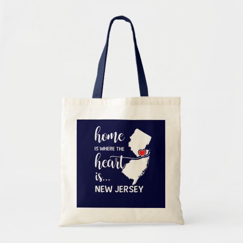 New Jersey home is where the heart is Tote Bag