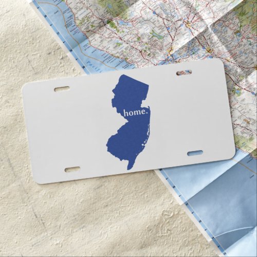 New Jersey Home State Blue License Plate