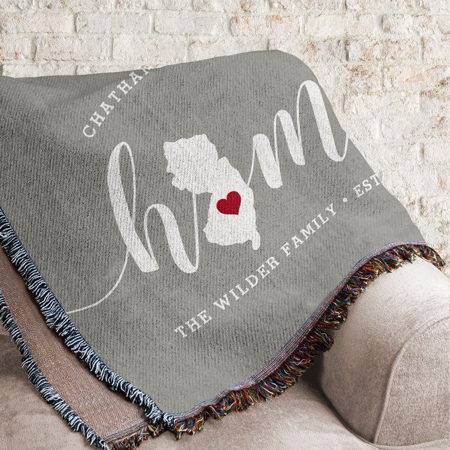 New Jersey Home State Personalized Rustic Throw Blanket (Creator Uploaded)