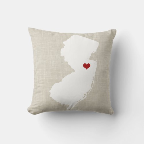 New Jersey Home State Throw Pillow 16 x 16