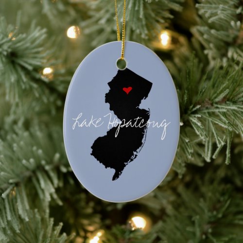 New Jersey Hometown Ceramic Ornament