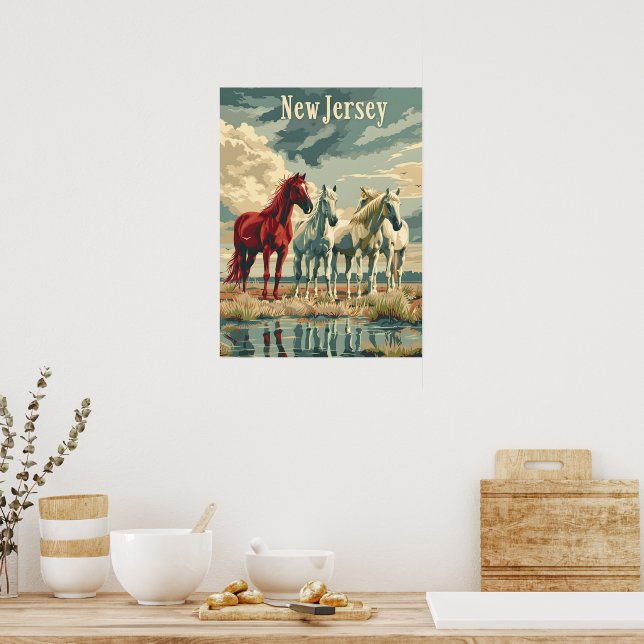 New Jersey Horses Poster (Kitchen)