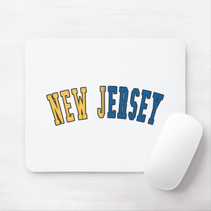 New Jersey in State Flag Colors Mouse Pad