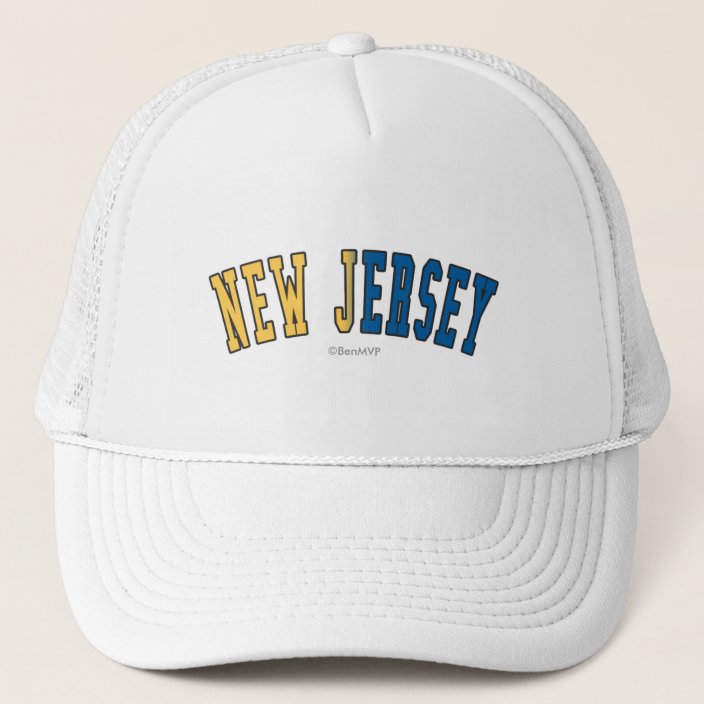 New Jersey in State Flag Colors Trucker Hat