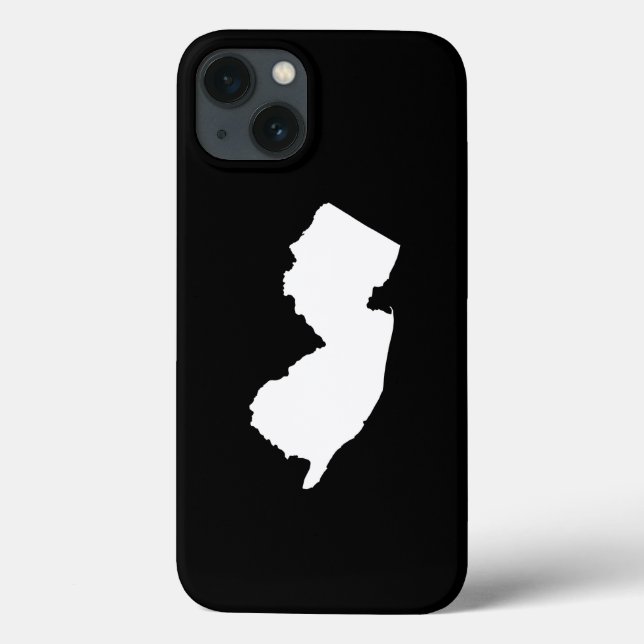 New Jersey in White and Black Case-Mate iPhone Case (Back)