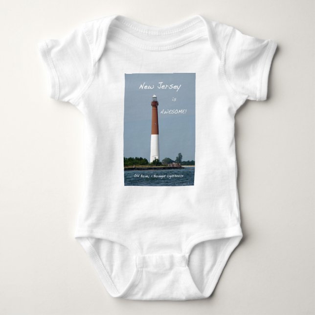 New Jersey is Awesome - Barnegat Lighthouse Baby Bodysuit (Front)