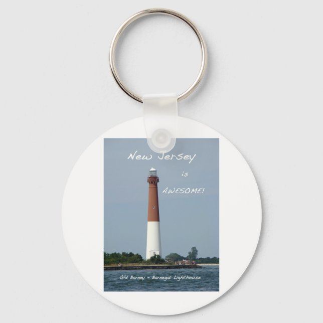 New Jersey is Awesome - Barnegat Lighthouse Keychain (Front)