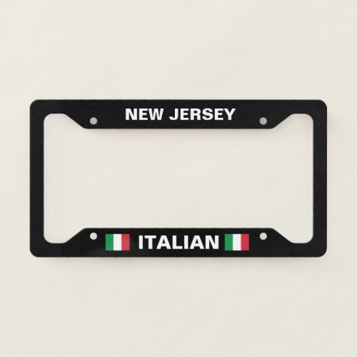 New Jersey Italian License Plate Frame