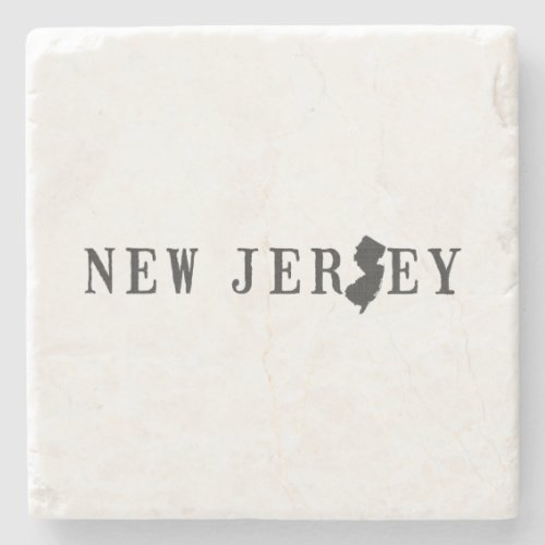 New Jersey Letter Jersian Garden State Word Art Stone Coaster