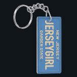 New Jersey License Plate Custom Keychain V5<br><div class="desc">New Jersey License Plate Custom Keychain V6 - JERSEYGIRL. Message me to ask for your own custom variation!</div>