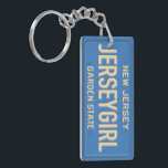 New Jersey License Plate Custom Keychain V5<br><div class="desc">New Jersey License Plate Custom Keychain V6 - JERSEYGIRL. Message me to ask for your own custom variation!</div>