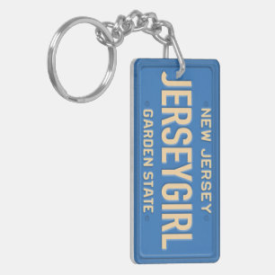 New Jersey License Plate Custom Keychain V5