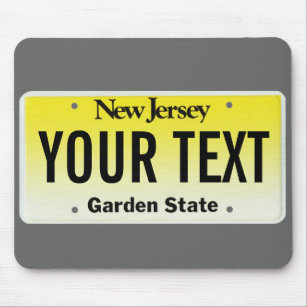 New Jersey license plate mouse pad