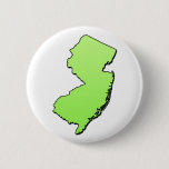 New Jersey Light Green Outline Button
