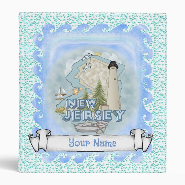 New Jersey Lighthouse 3 Ring Binder (Front)