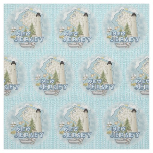 New Jersey Lighthouse Fabric