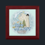 New Jersey Lighthouse Gift Box<br><div class="desc">New Jersey Lighthouse gift box by ArtMuvz Illustration. Matching Lighthouse apparel, Lighthouse t-shirts, Lighthouse gifts. Lighthouse t-shirt, christmas and birthday gifts, lighthouse collector apparel.Lighthouse gifts are a great way to show someone you care, especially if they love the ocean, the coast, or lighthouses themselves. Lighthouses are iconic symbols of hope,...</div>