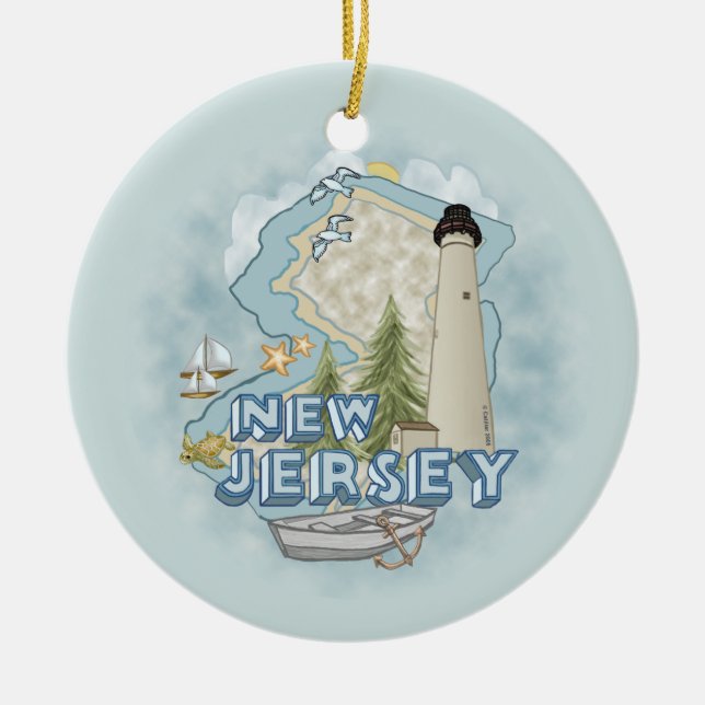 New Jersey Lighthouse ornament  (Front)