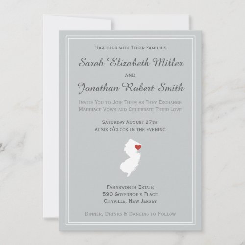 New Jersey Love _ Customizable Wedding Invitation