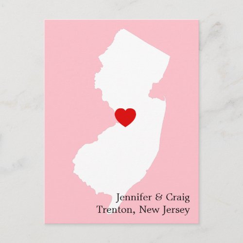 New Jersey Love Save the Date Announcement Postcard