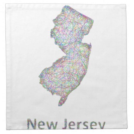 New Jersey Map Napkin