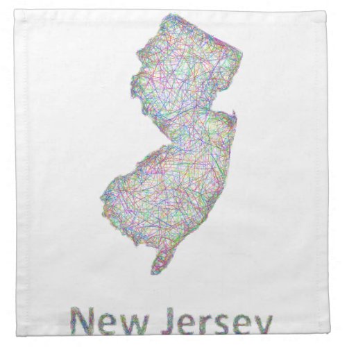 New Jersey map Napkin