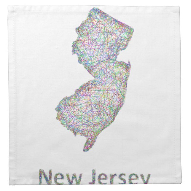 New Jersey map Napkin (Front)