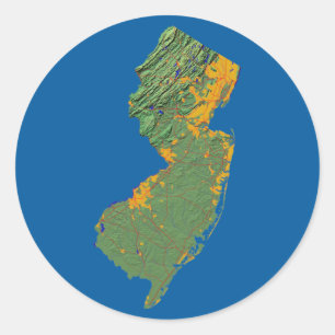 New Jersey Map Sticker