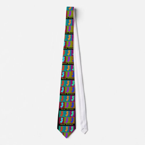 New Jersey Map Tie