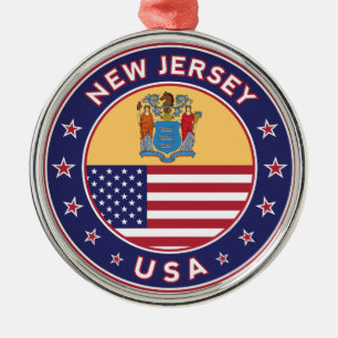 New Jersey Metal Ornament