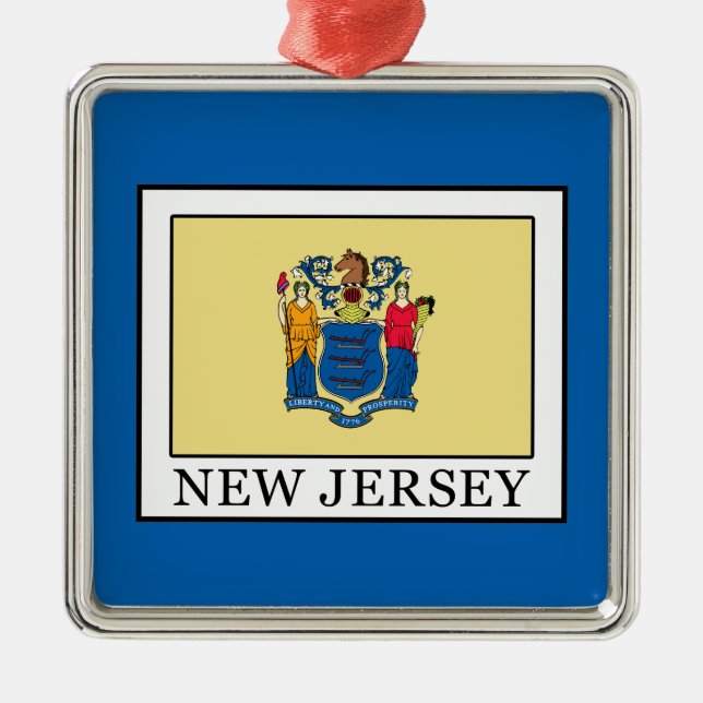 New Jersey Metal Ornament (Front)