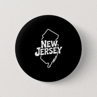 New Jersey Minimalist Badge Patch Line Art Nj Button