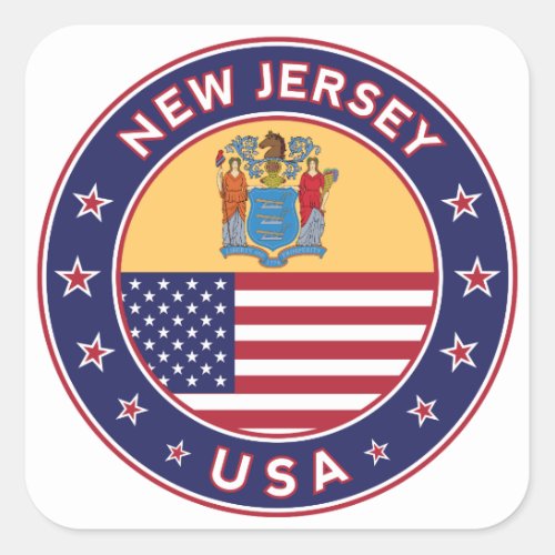 New Jersey New Jersey sticker phone case bag Square Sticker