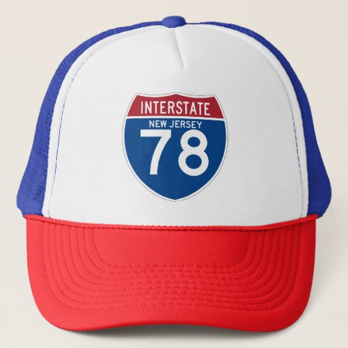 New Jersey NJ I_78 Interstate Highway Shield _ Trucker Hat