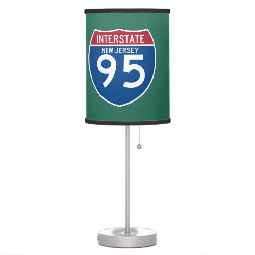 New Jersey NJ I_95 Interstate Highway Shield _ Table Lamp