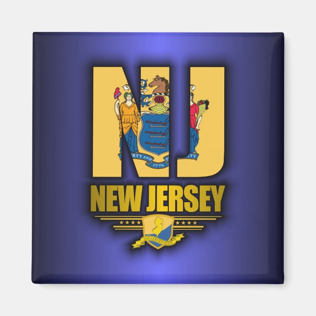 New Jersey (NJ) Magnet (Front)