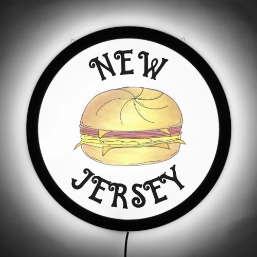 New Jersey NJ Pork Roll Egg and Cheese Sandwich LED Sign