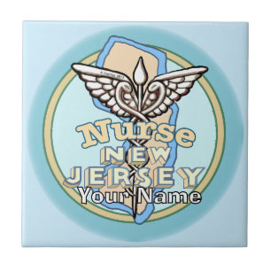 New Jersey Nurse Caduceus Tile