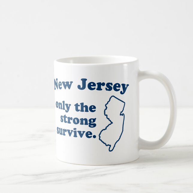 New Jersey Only The Strong Survive Coffee Mug (Right)
