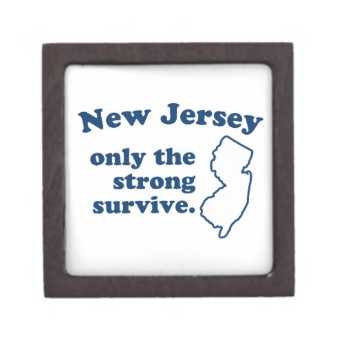 New Jersey Only The Strong Survive Jewelry Box