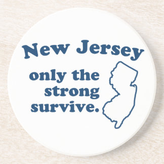 New Jersey Only The Strong Survive Sandstone Coaster