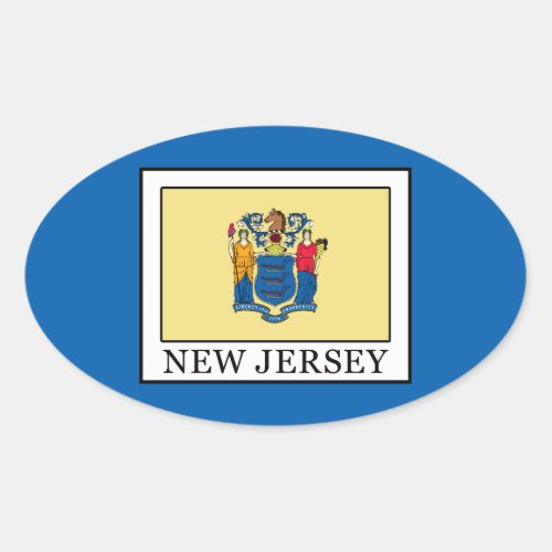 New Jersey Oval Sticker