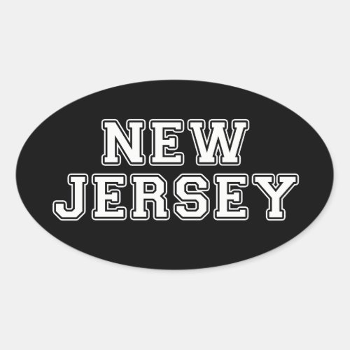 New Jersey Oval Sticker