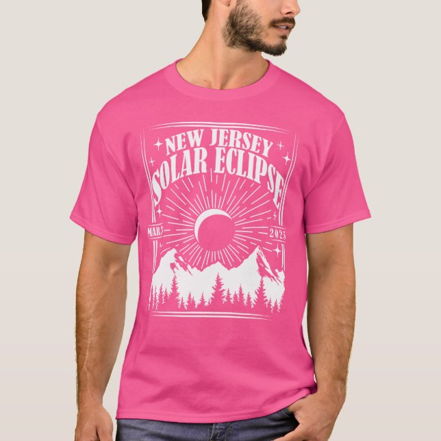 New Jersey Partial Solar Eclipse 2025 Astronomy Ev T-Shirt (Front)