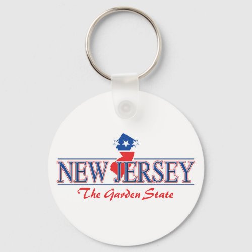 New Jersey Patriotic Keychain