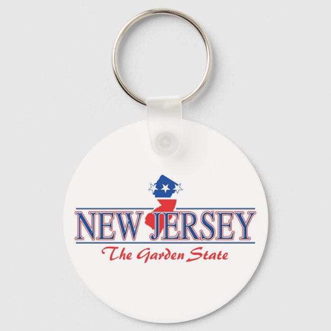 New Jersey Patriotic Keychain (Front)